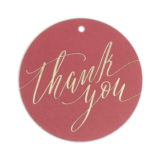 Hortense B. Hewitt Co. Burgundy Thank You Favor Tag